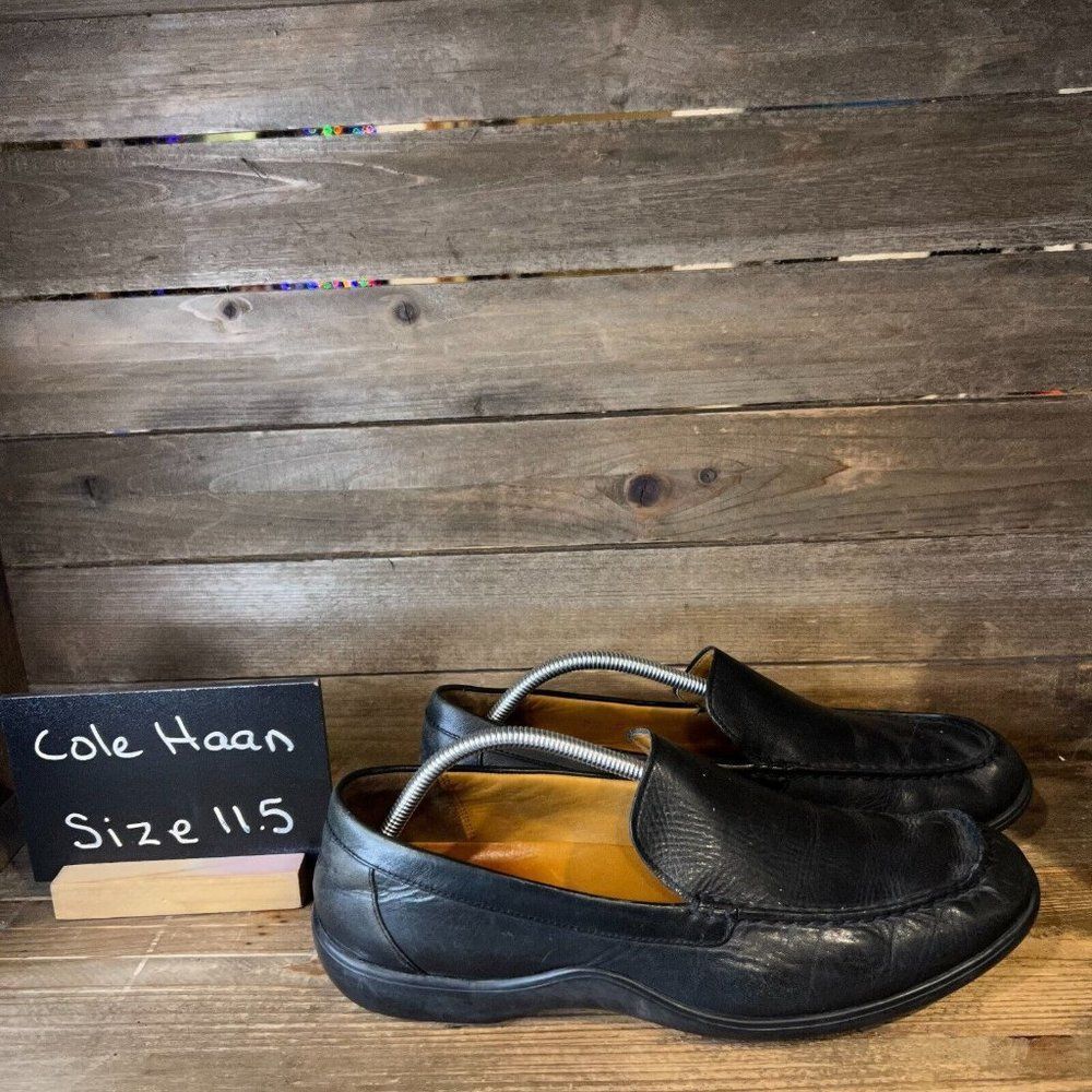 Mens Cole Haan C07380 Black Dempsey Air Venetian Casual Loafers‎ Size 11.5 M GUC